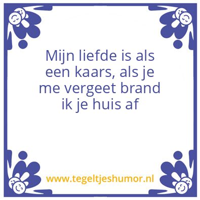Tegeltje: Kaars