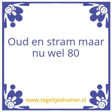 Tegeltje: 80