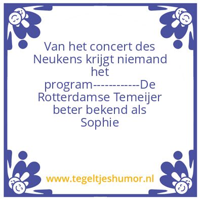 Tegeltje: Het program