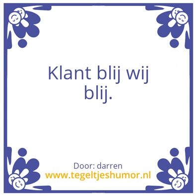 Tegeltje: darren