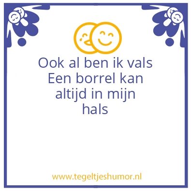 Tegeltje: borrel