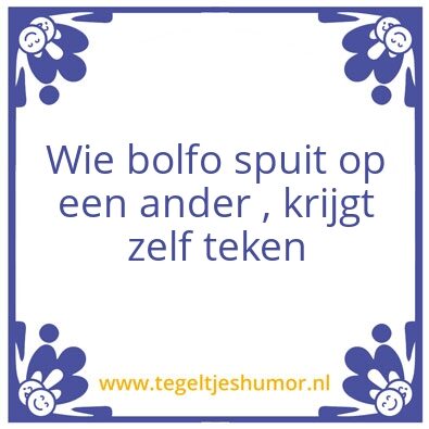 Tegeltje: Bolfo