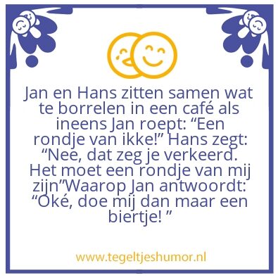 Tegeltje: Borrel