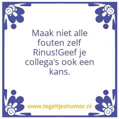 Tegeltje: Rinus