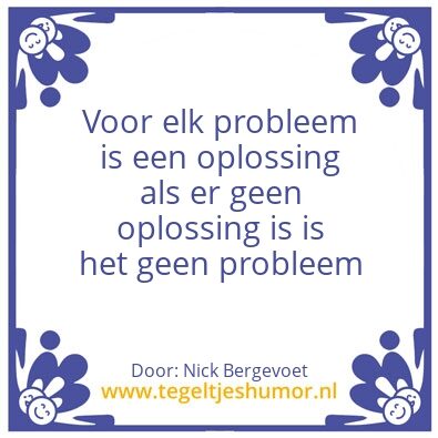 Tegeltje: oplossingen