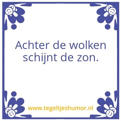 Tegeltje: Zon