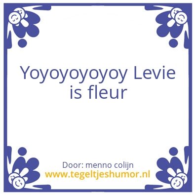Tegeltje: yo