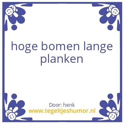 Tegeltje: bomen