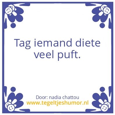 Tegeltje: puf