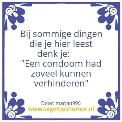 Tegeltje: Condoom