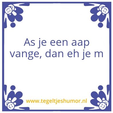 Tegeltje: Aap