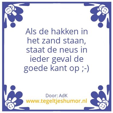 Tegeltje: Hakken