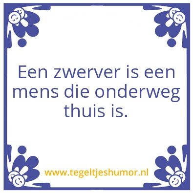 Tegeltje: Zwerver