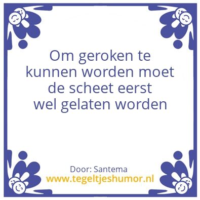 Tegeltje: Stinkscheet