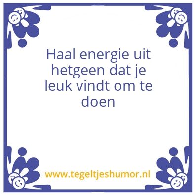 Tegeltje: Werk
