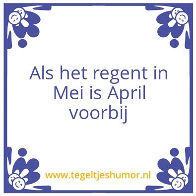 Tegeltje: Regen