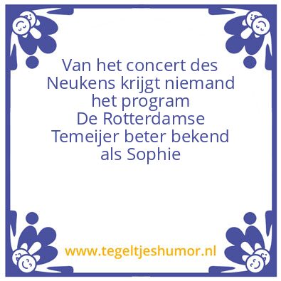 Tegeltje: Het program