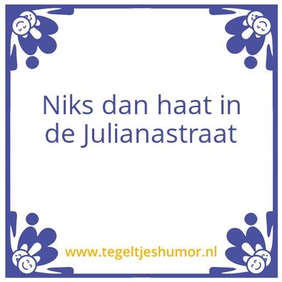 Tegeltje: O