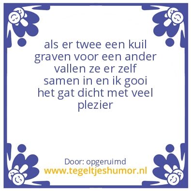 Tegeltje: opgeruimd