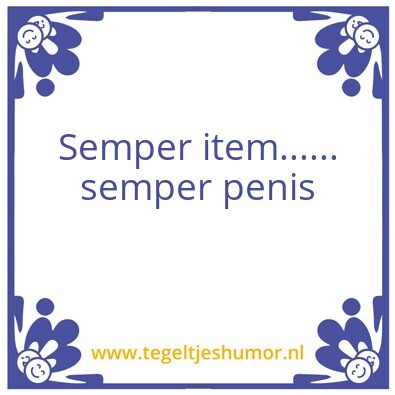 Tegeltje: Semper
