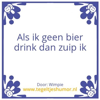 Tegeltje: Bier