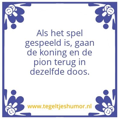 Tegeltje: Koning