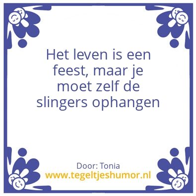 Tegeltje: Feest