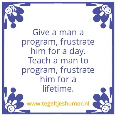Tegeltje: Programming