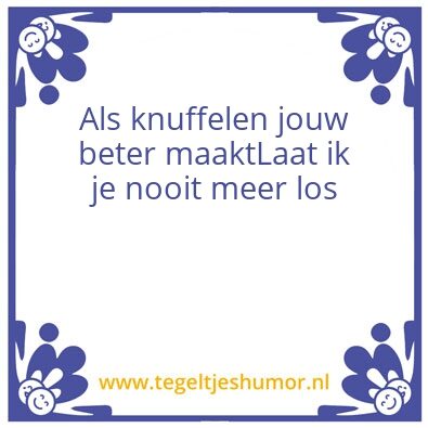 Tegeltje: Knuffel