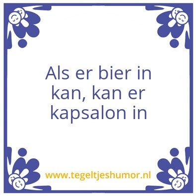 Tegeltje: Kapsalon