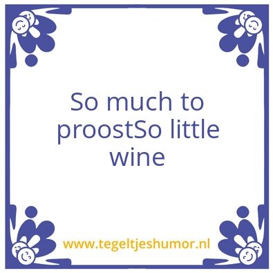 Tegeltje: Wine