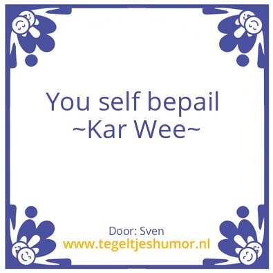 Tegeltje: KW