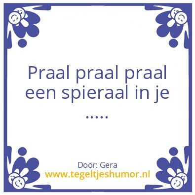 Tegeltje: De spieraal