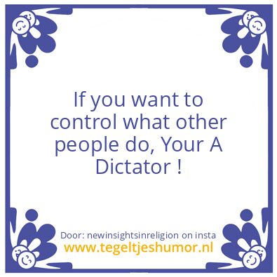 Tegeltje: control.