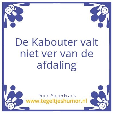 Tegeltje: Afdaling