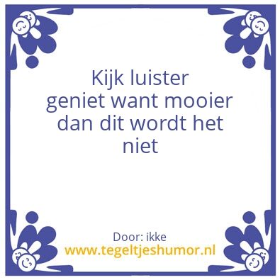Tegeltje: Luister