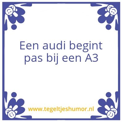 Tegeltje: Audi
