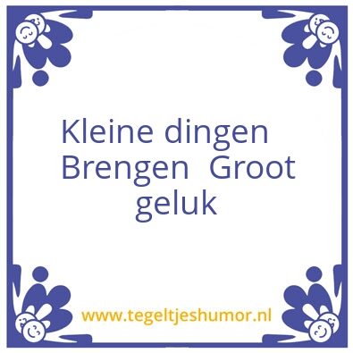 Tegeltje: Klein