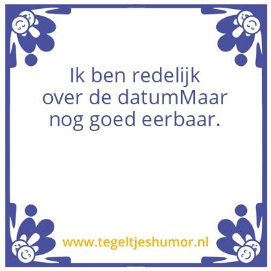 Tegeltje: leeftijd
