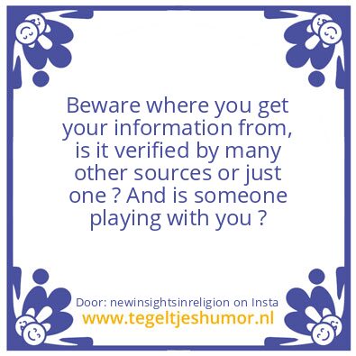 Tegeltje: Beware