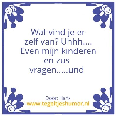 Tegeltje: Hans
