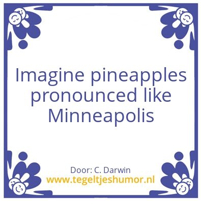 Tegeltje: Pineapples