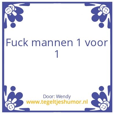 Tegeltje: Mannen