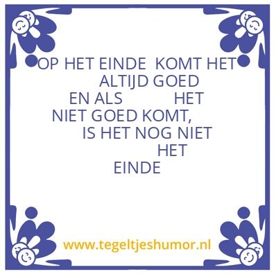 Tegeltje: EINDE