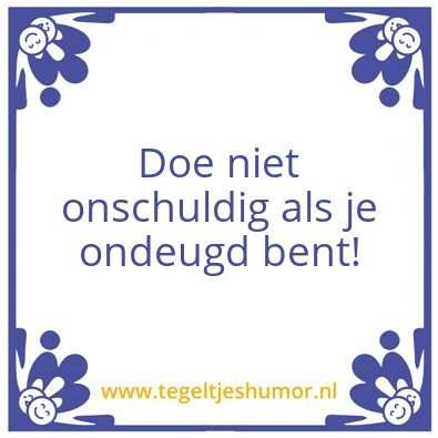 Tegeltje: Ondeugd
