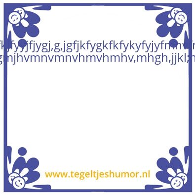 Tegeltje: test