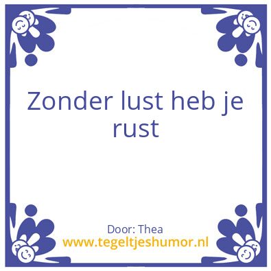 Tegeltje: Rust