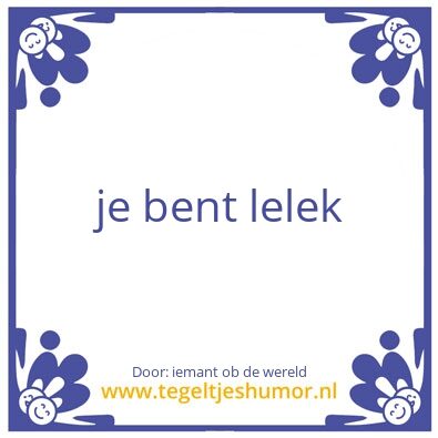 Tegeltje: waa