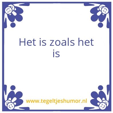 Tegeltje: Het