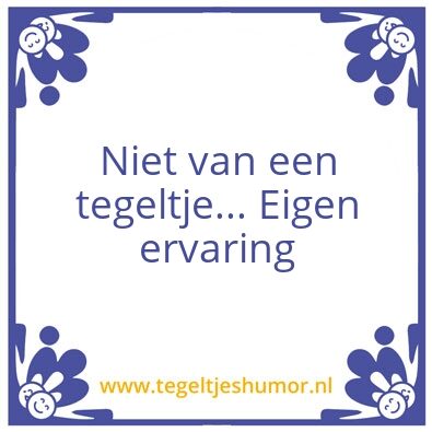 Tegeltje: Oke